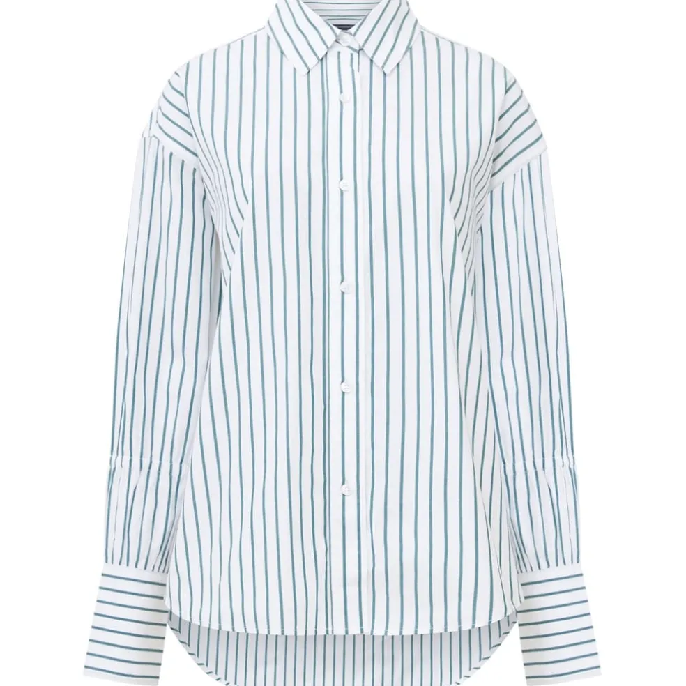 French Connection Rhodes Relaxed Fit Long Sleeve Shirt in White