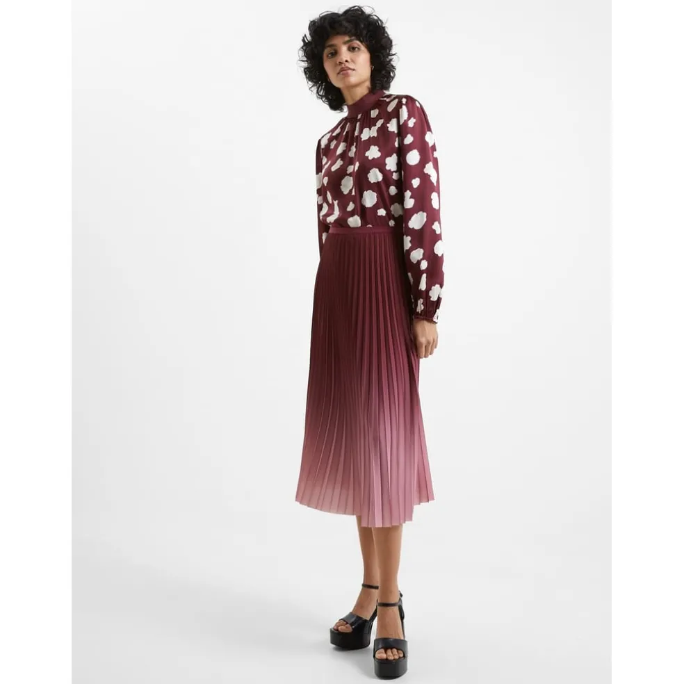 French Connection Sunburst Crepe in Red