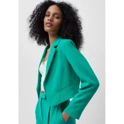 French Connection Whisper Ruth Cropped Blazer in Green
