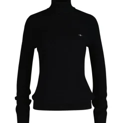 Gant Turtleneck Lambswool Regular Fit Sweater in Black