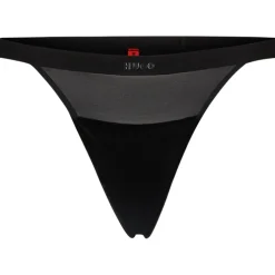 Hugo Velvet Thong in Black
