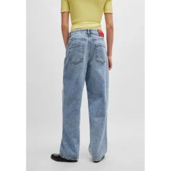 Hugo Wide Leg Wide Fit Jeans in Blue