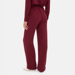 I Saw It First Crepe Wide Leg Trouser in Red
