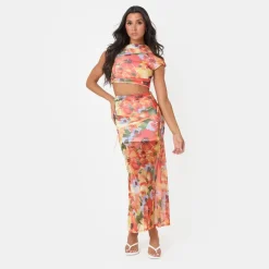 I Saw It First Mesh Skirt in Multi