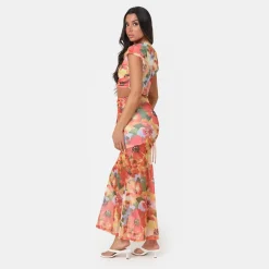 I Saw It First Mesh Skirt in Multi