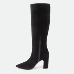 I Saw It First Saw It First Knee High Suede Boots Woman in Brown