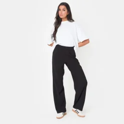 I Saw It First Side Stripe Trousers in Black