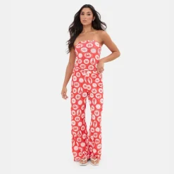 I Saw It First Wide Leg Trouser in Red