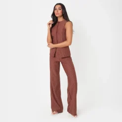 I Saw It First Wide Leg Trousers in Brown