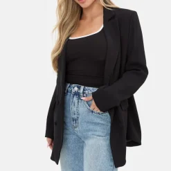 I Saw It First Woven Blazer in Black