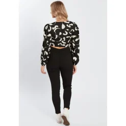 Influence Jog Pantng Elong Sleeve T-Shirtc Wst in Black