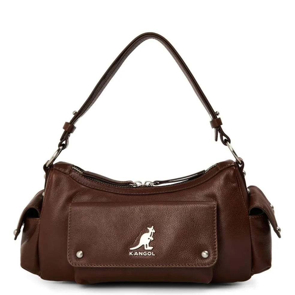 Kangol Utillity Shoulder Bag in Brown