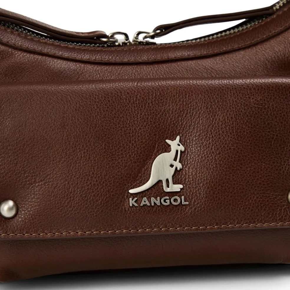 Kangol Utillity Shoulder Bag in Brown