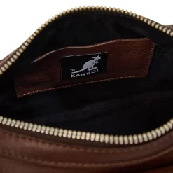 Kangol Utillity Shoulder Bag in Brown