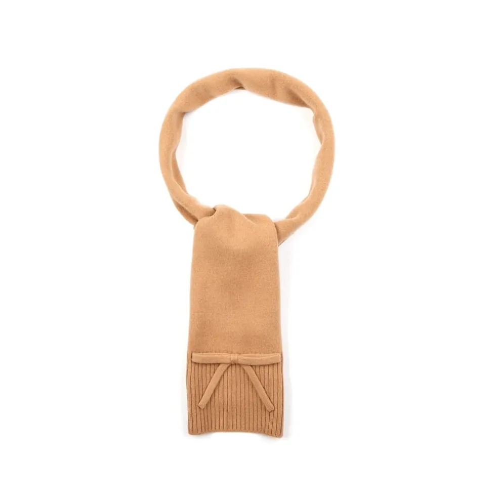 Kate Spade Bow Knit Scarf in Brown
