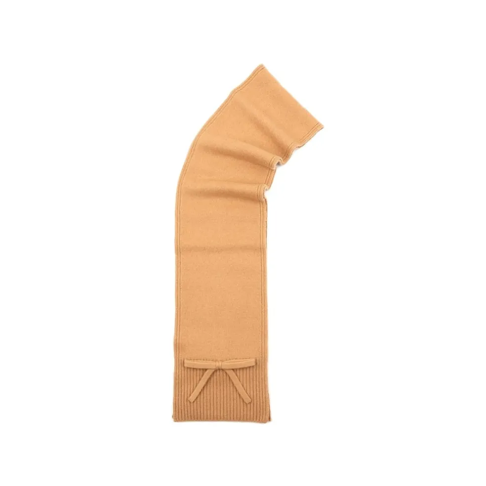 Kate Spade Bow Knit Scarf in Brown