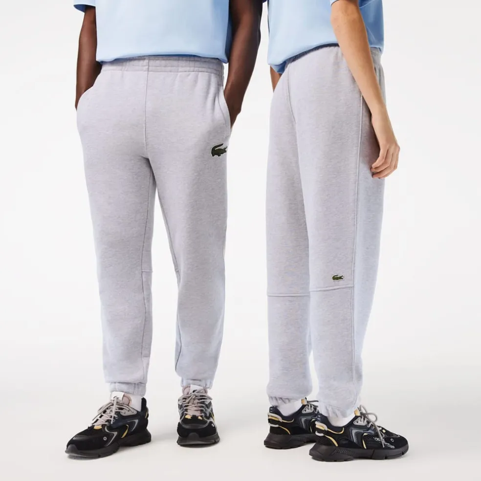 Lacoste Organic Cotton Fleece Sweatpants in Grey