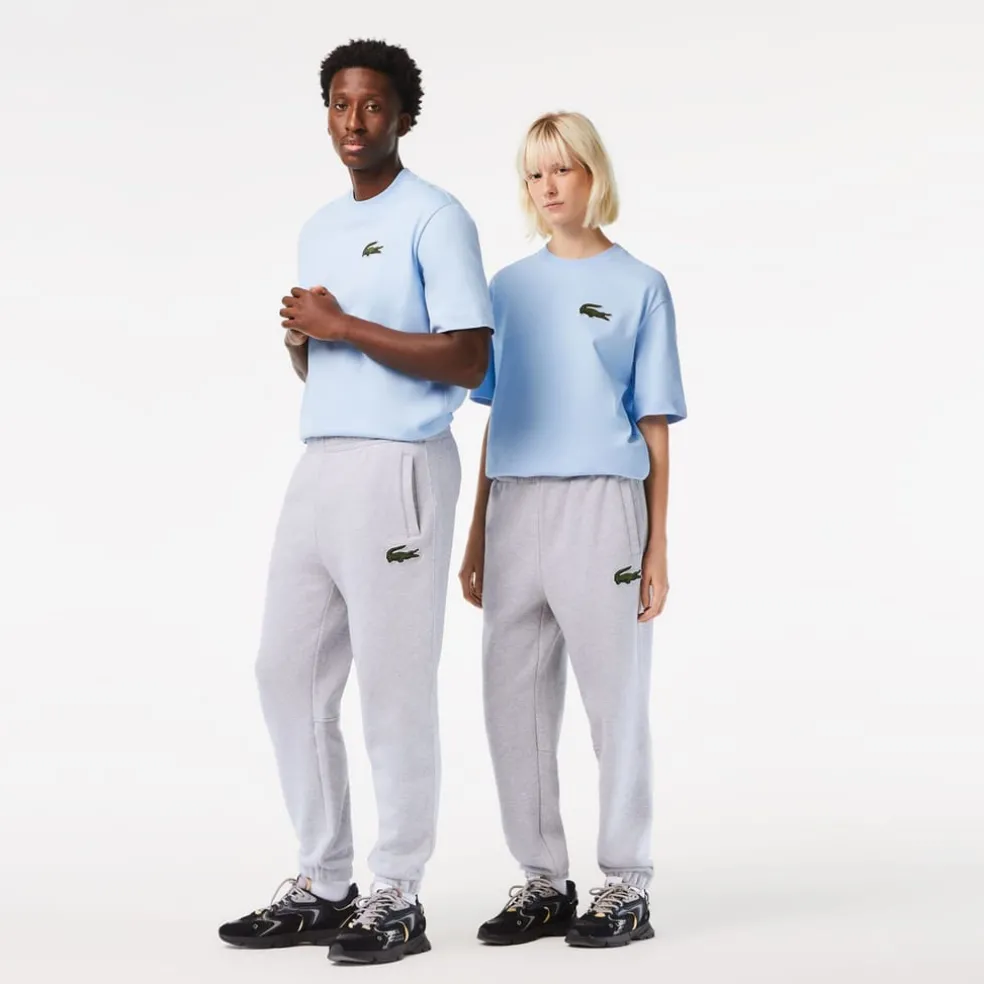 Lacoste Organic Cotton Fleece Sweatpants in Grey
