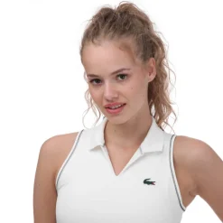 Lacoste Sport Polo Style Sports Bra in White