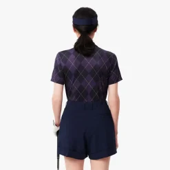 Lacoste Sport Regular Fit UV Protect Golf Polo Shirt in Purple