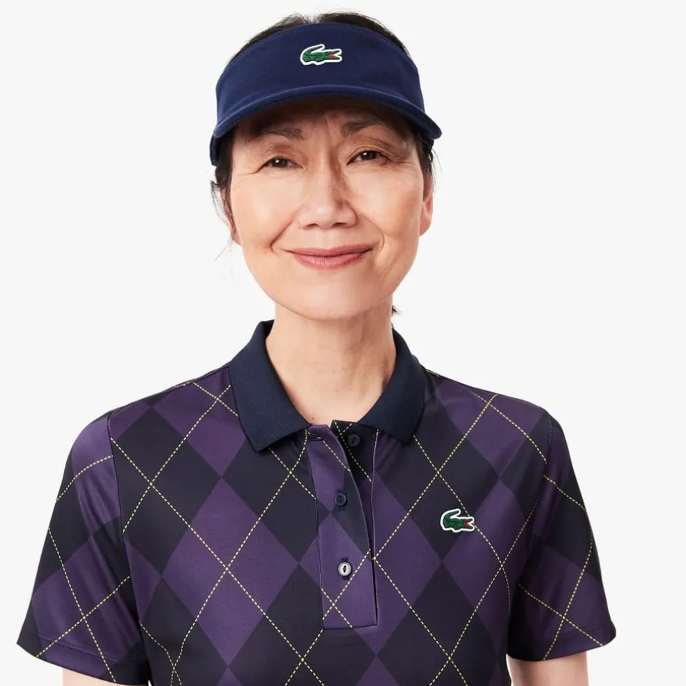 Lacoste Sport Regular Fit UV Protect Golf Polo Shirt in Purple