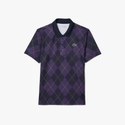 Lacoste Sport Regular Fit UV Protect Golf Polo Shirt in Purple