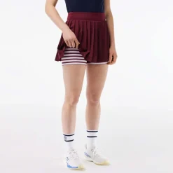 Lacoste Sport Roland-Garros Edition Sport Pleated Tennis Shorts in Purple