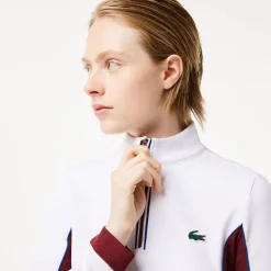 Lacoste Sport Slim Fit Tennis Layering Sweatshirt in White red