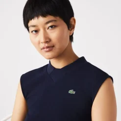 Lacoste Sport Sport Organic Cotton Golf Polo Shirt in Navy
