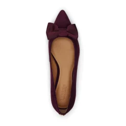 Lauren by Ralph Lauren Bow Ballet Flat Pumps in Red
