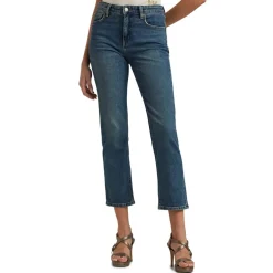 Lauren by Ralph Lauren Five Pocket Straight Fit Jeans in Blue