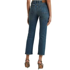 Lauren by Ralph Lauren Five Pocket Straight Fit Jeans in Blue