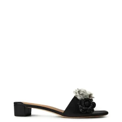 Lauren by Ralph Lauren Flower Sandals in Black