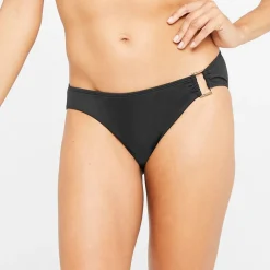 Lauren by Ralph Lauren Front Hipster Bikini Bottoms in Black