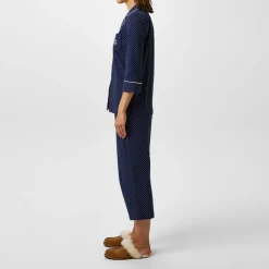 Lauren by Ralph Lauren Jersey Capri Sleep Set in Blue