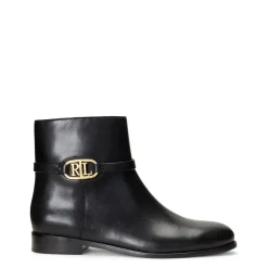 Lauren by Ralph Lauren Leather Bootie in Black