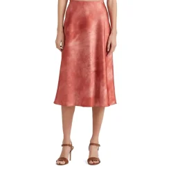 Lauren by Ralph Lauren Midi Skirt in Red