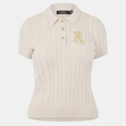 Lauren by Ralph Lauren Natrissa Knt Plo in Cream