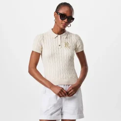 Lauren by Ralph Lauren Natrissa Knt Plo in Cream