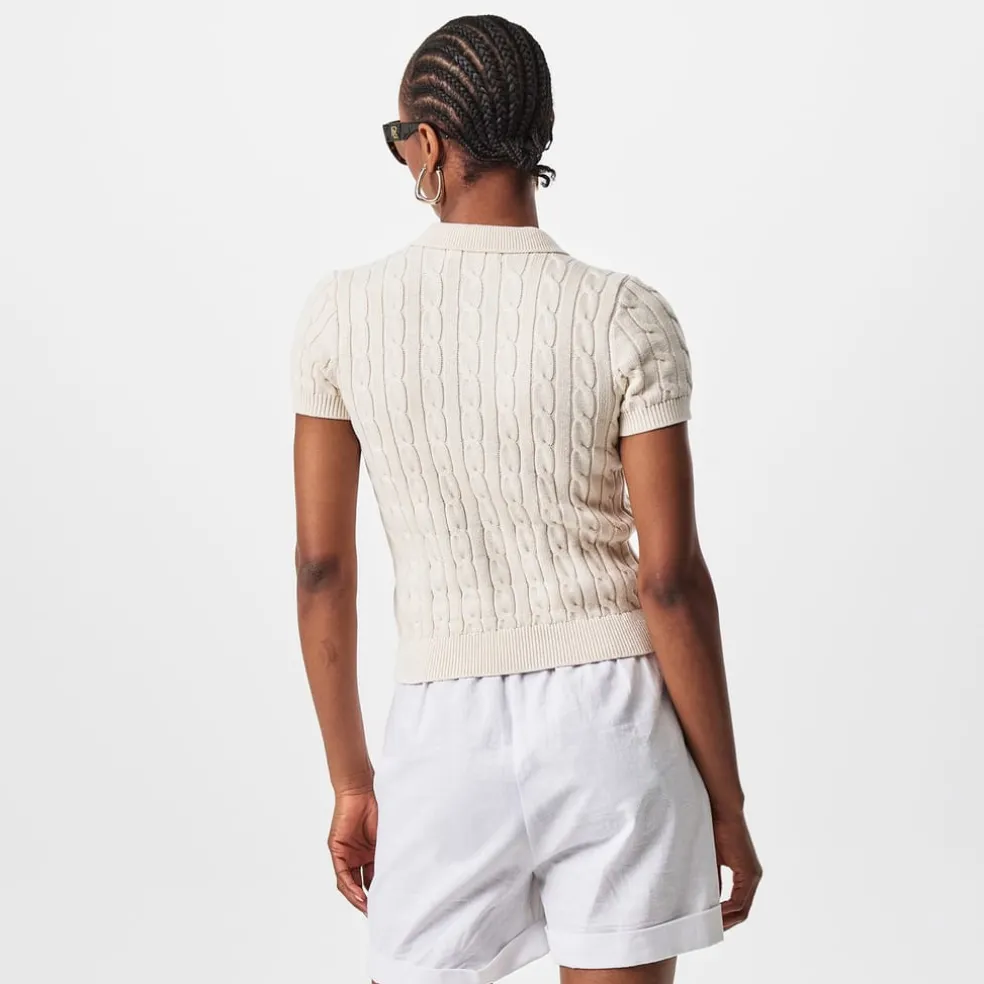 Lauren by Ralph Lauren Natrissa Knt Plo in Cream