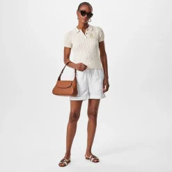 Lauren by Ralph Lauren Natrissa Knt Plo in Cream