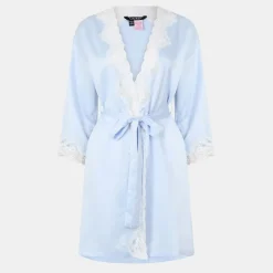 Lauren by Ralph Lauren Satin Robe in Blue