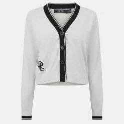 Lauren by Ralph Lauren Tone Cadina Cardigan in Cream
