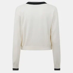 Lauren by Ralph Lauren Tone Cadina Cardigan in Cream
