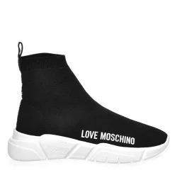 Love Moschino Logo Sock Trainers in Black