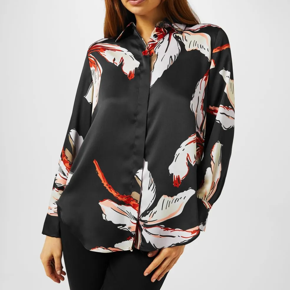 Marella Lugano Relaxed Fit Long Sleeve Shirt in Black