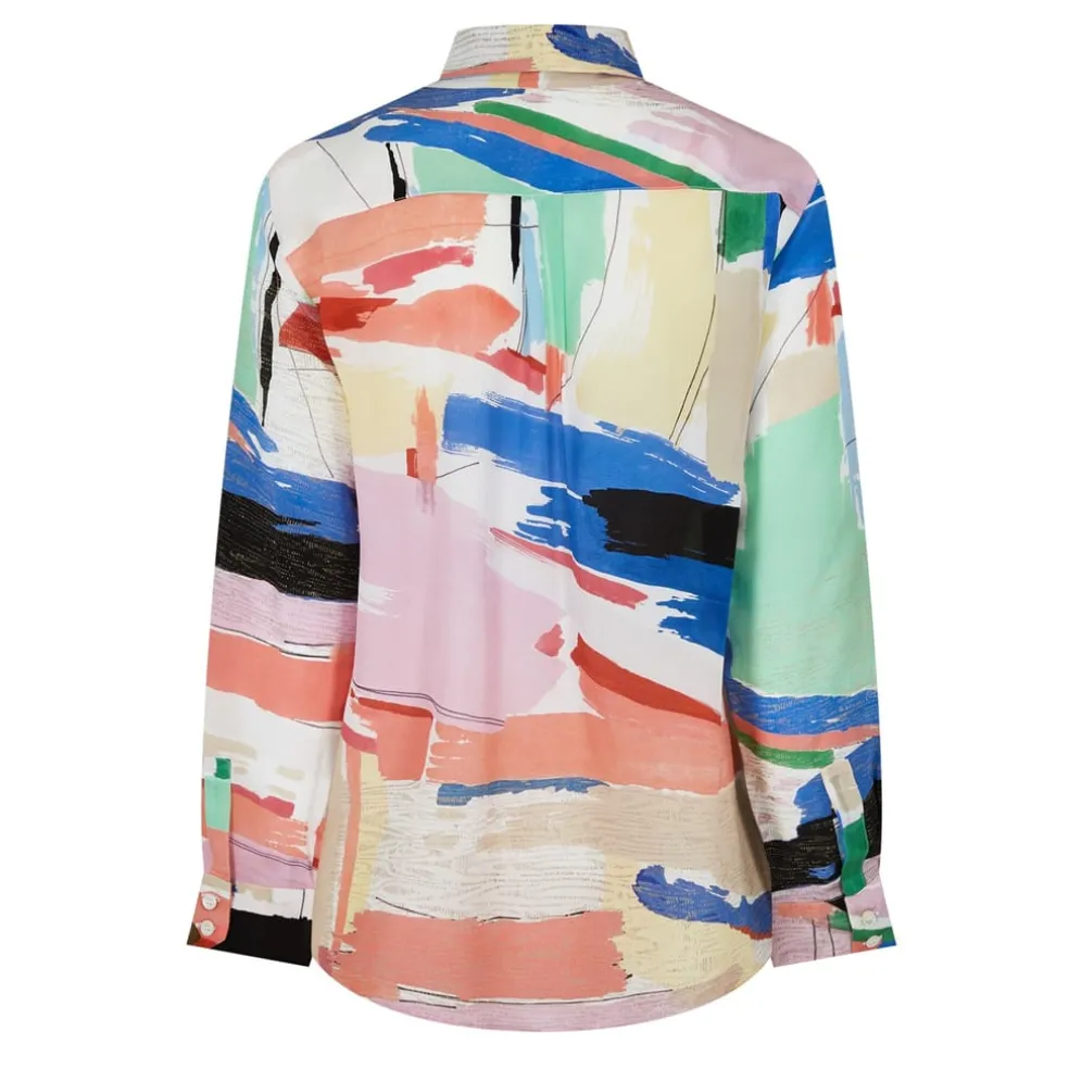 Marella Relaxed Fit Long Sleeve Shirt in Pink