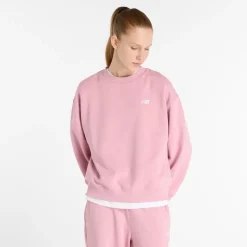 New Balance Balance French Terry Crewneck Top in Pink
