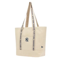 New Era Mlb Strap Canvasas Tote Bag in Beige