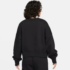 Nike Womens Sportswear Phoenix Fleece Over Oversized Crewneck Sweatshirt in Black
